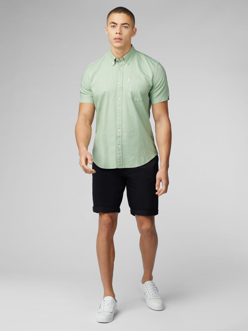 Chemises Ben Sherman Signature Short Sleeve Oxford Vert | LSD-10588409